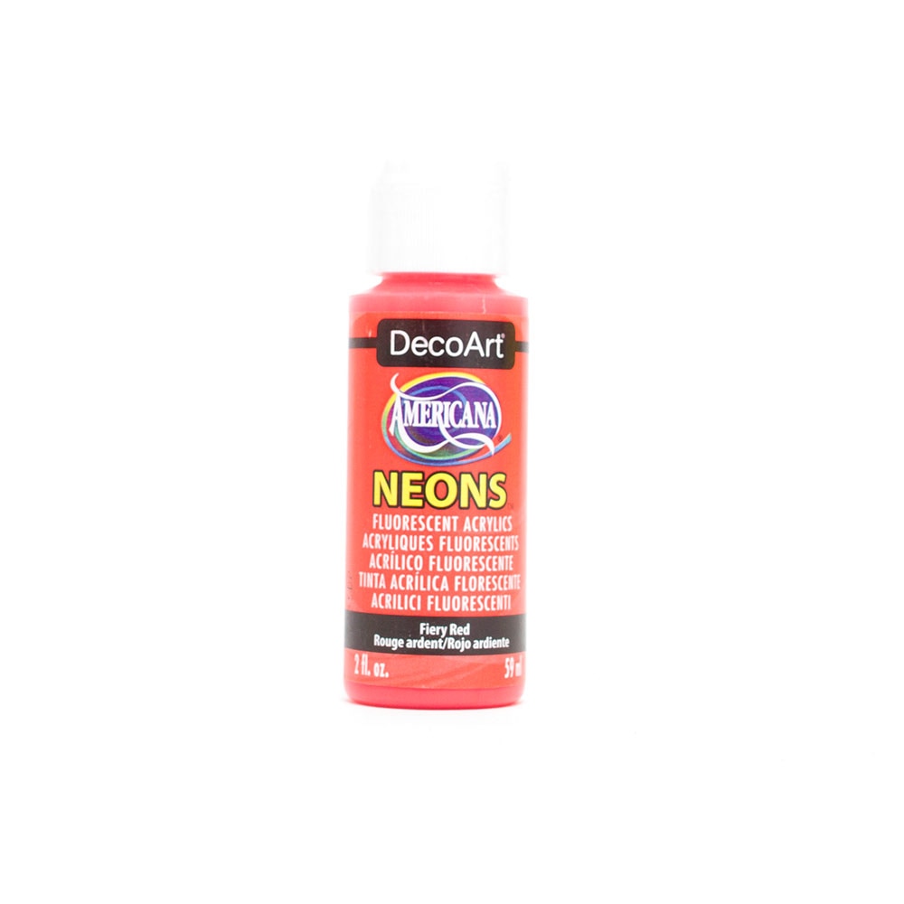 DecoArt, Americana, Acrylic, Paint, 2oz, Neon Red